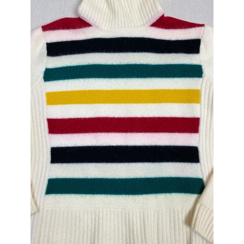 Pendleton Glacier National Park Wool Striped Multicolor Turtleneck Sweater *flaw - Picture 4 of 7